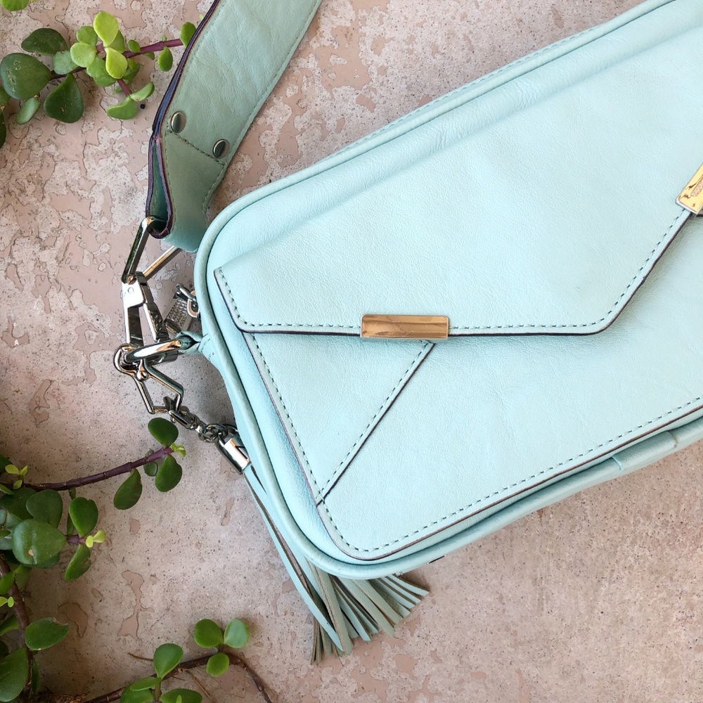 Rebecca Minkoff Turquoise Envelope Shoulder Bag - Picture 1 of 8